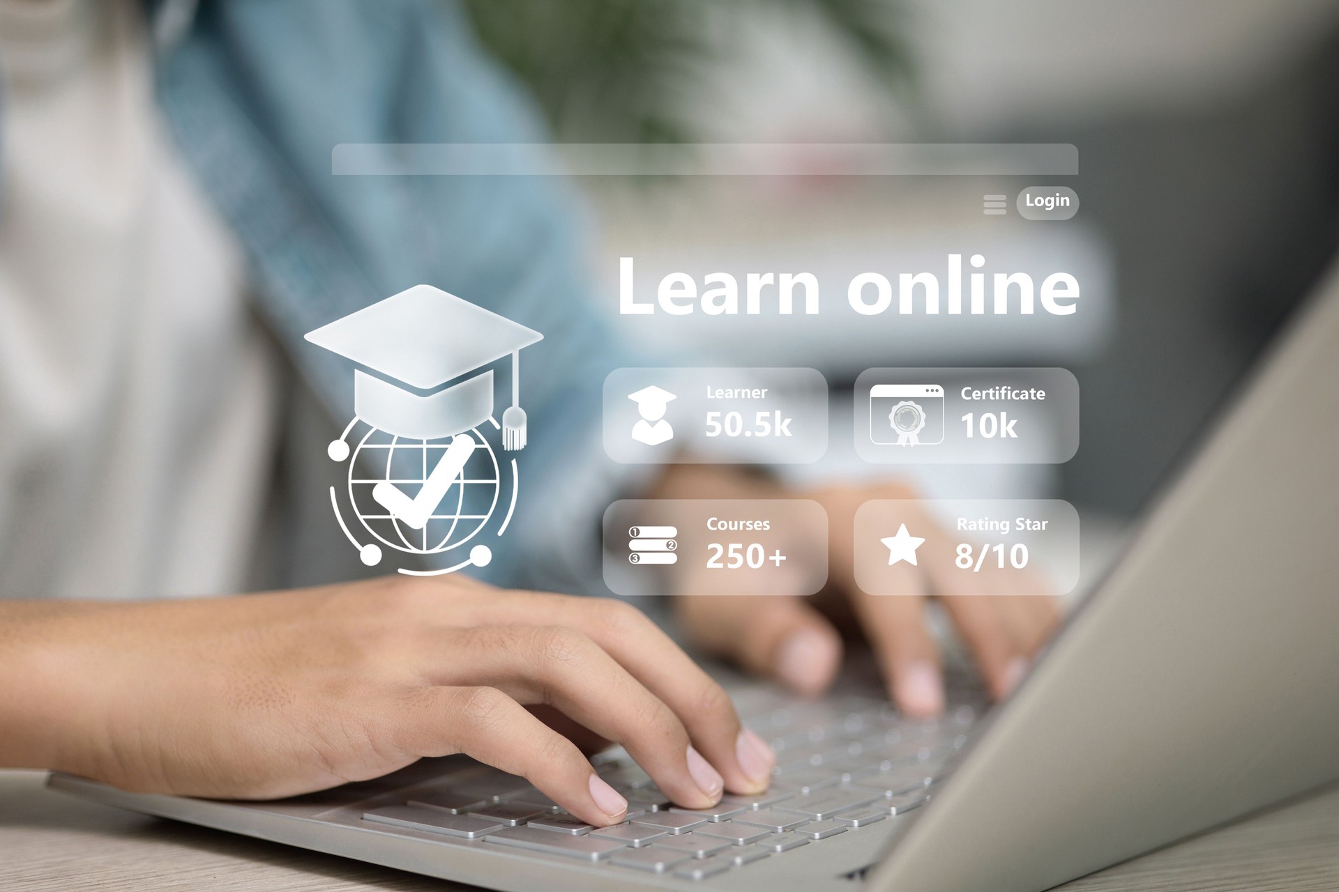Online Learning Platform with Education Statistics Interface